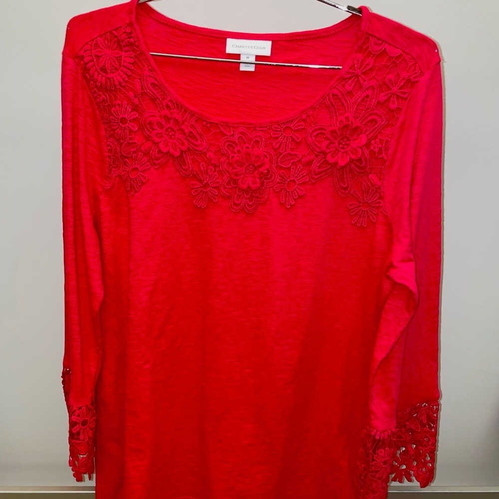 Charter Club Pink Floral Top *NWT*